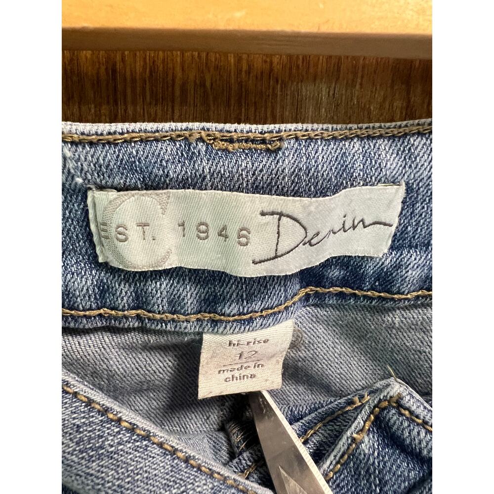 EST 1946 Denim Cargo Jeans sze 12 - Picture 2 of 4